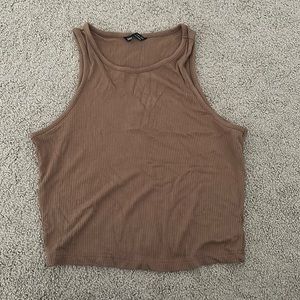 Brown crop top